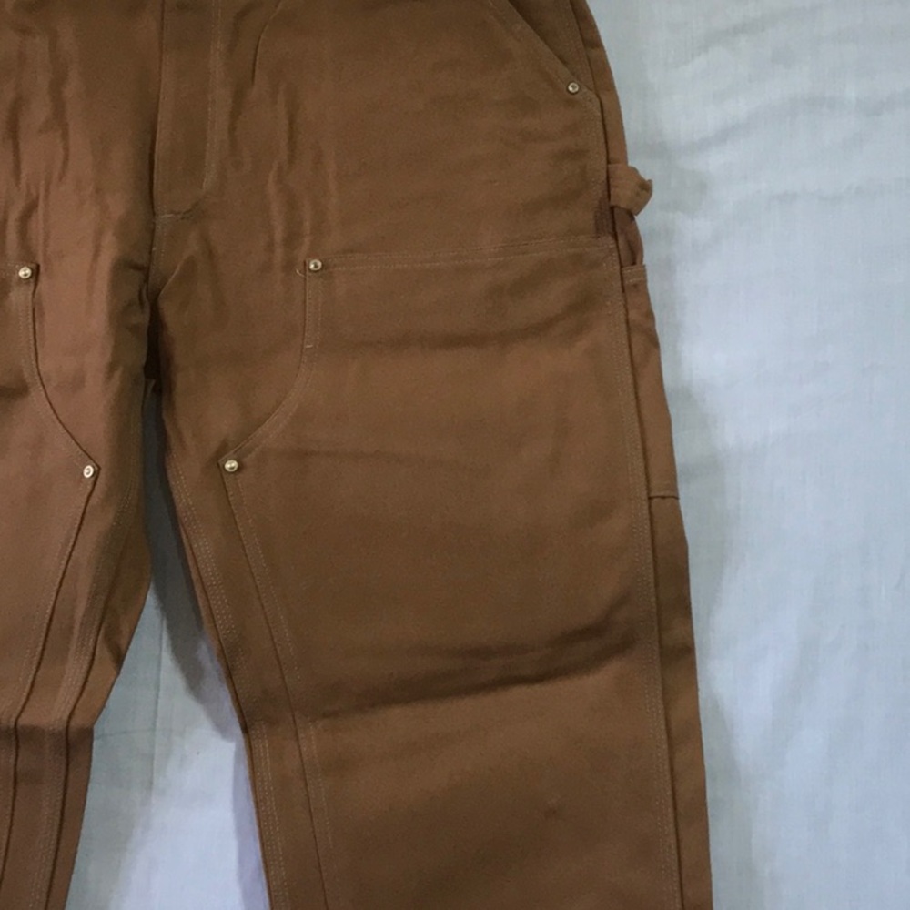 Carhartt B01 BRN USA Vintage Dungaree Double Knee Duck Canvas Work Pants - Picture 2 of 10